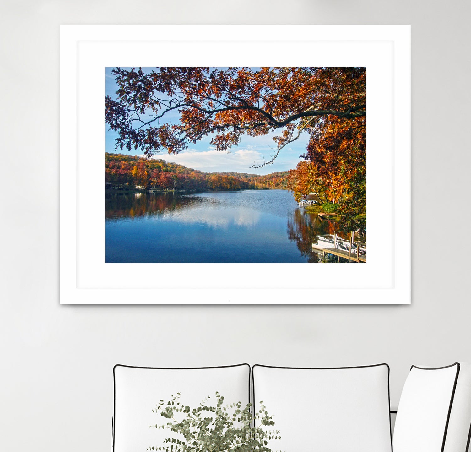 Lake Killarney in Autumn Beauty by Susan Kline on GIANT ART - blue photo illustration