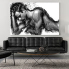 Male Pose 1416 by Rafael Salazar on GIANT ART - black digital painting