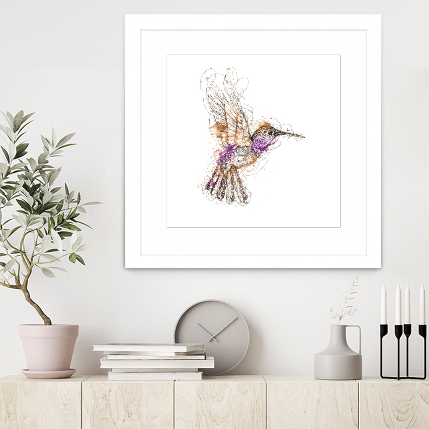 hummingbird by mohammad isman on GIANT ART - white digital painting