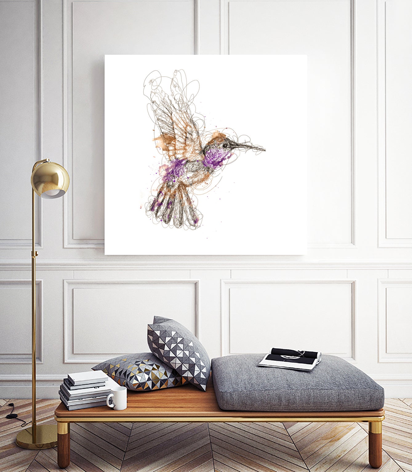 hummingbird by mohammad isman on GIANT ART - white digital painting
