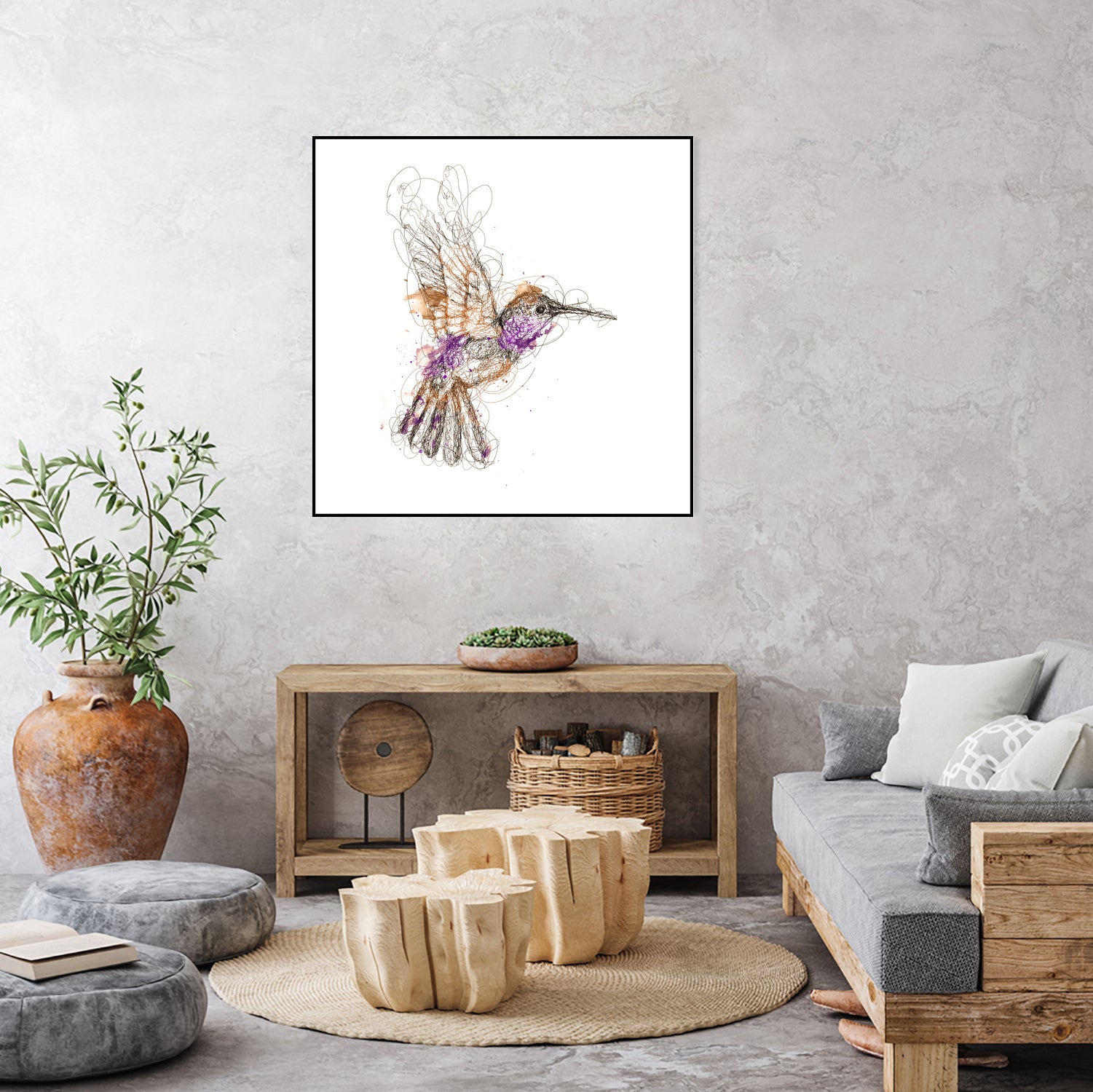 hummingbird by mohammad isman on GIANT ART - white digital painting