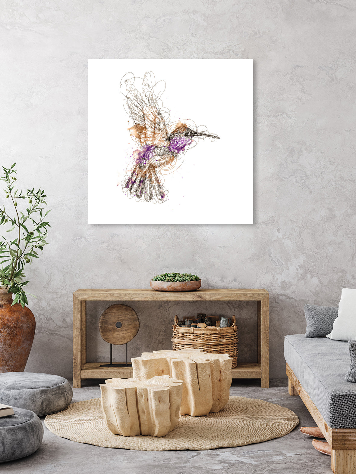 hummingbird by mohammad isman on GIANT ART - white digital painting