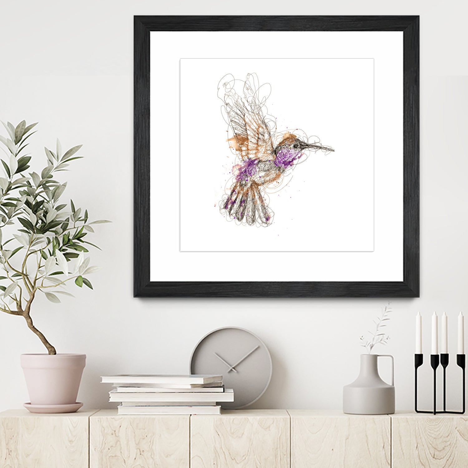 hummingbird by mohammad isman on GIANT ART - white digital painting