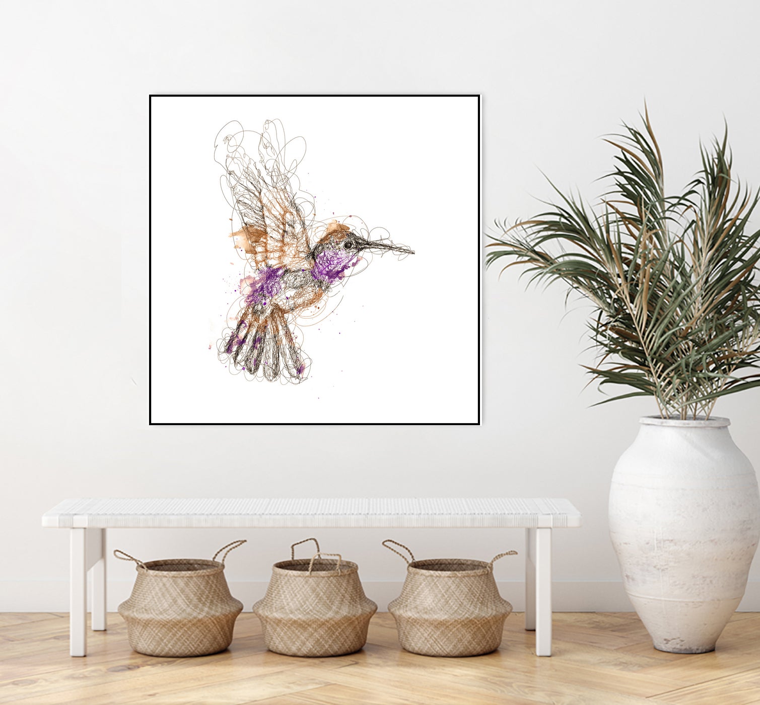 hummingbird by mohammad isman on GIANT ART - white digital painting