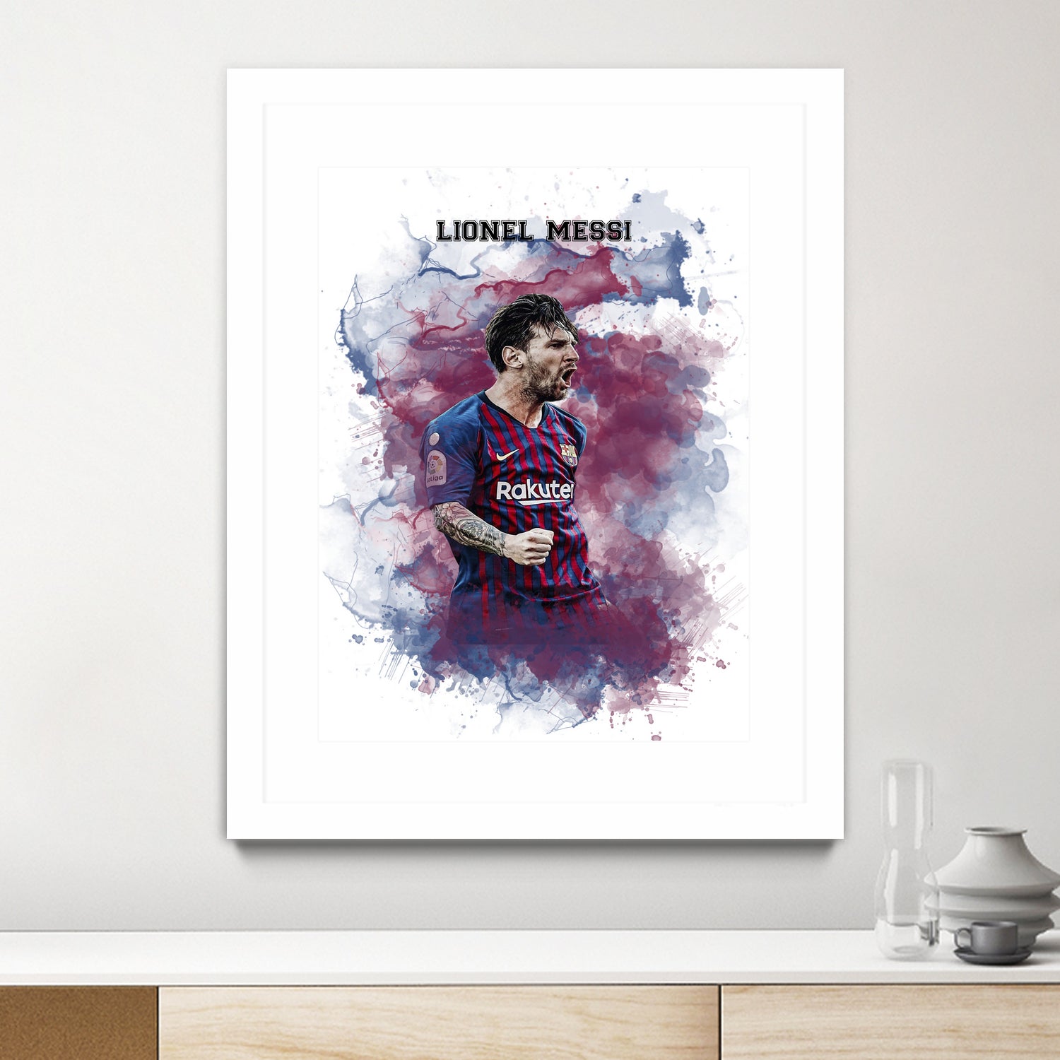 Lionel Messi Watercolor by Septiyan Nugroho on GIANT ART - white digital painting