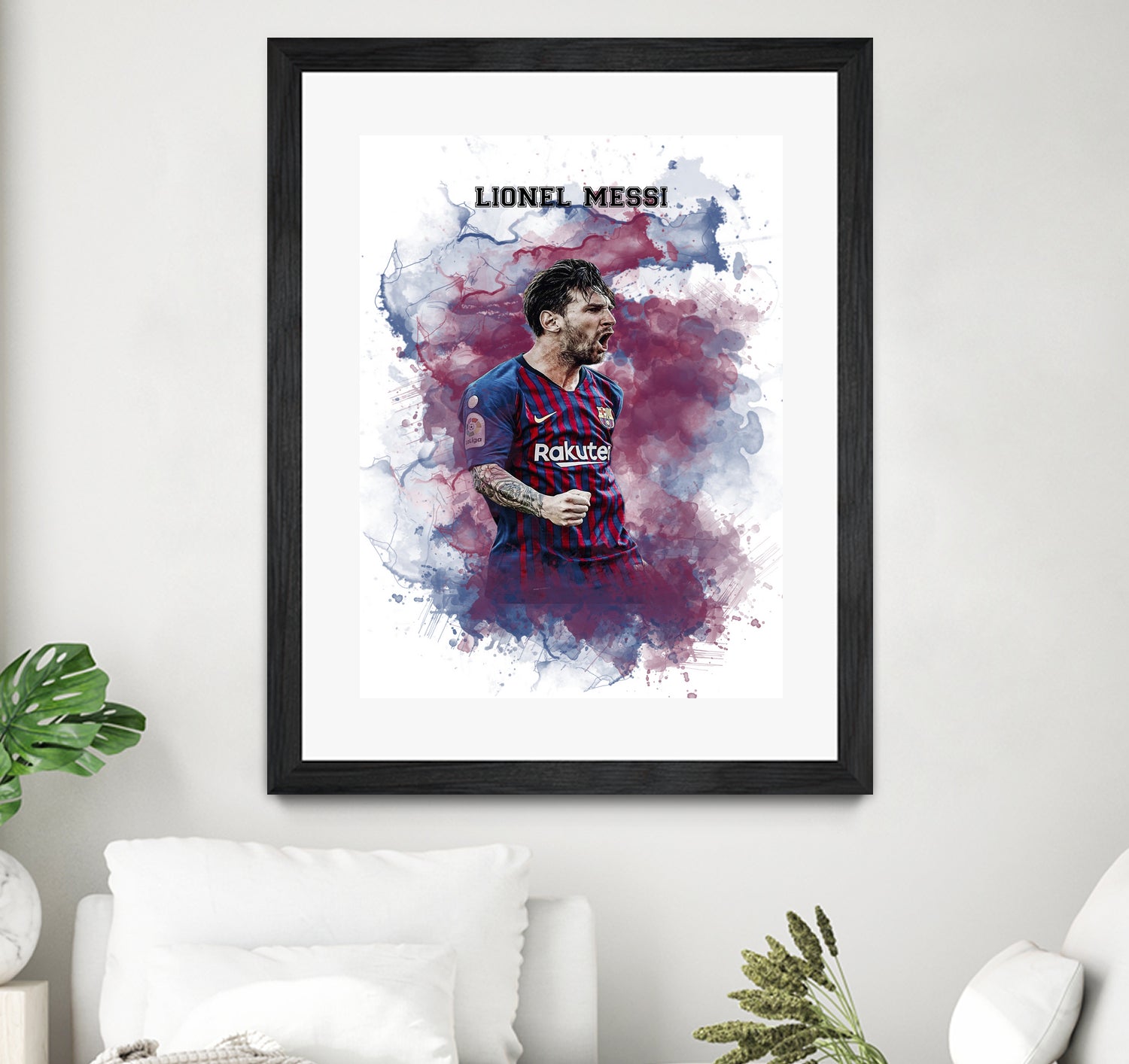 Lionel Messi Watercolor by Septiyan Nugroho on GIANT ART - white digital painting