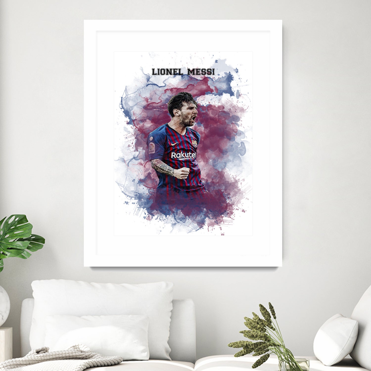 Lionel Messi Watercolor by Septiyan Nugroho on GIANT ART - white digital painting