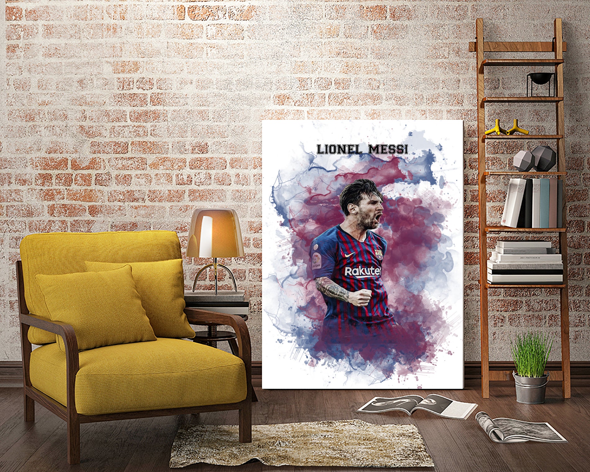 Lionel Messi Watercolor by Septiyan Nugroho on GIANT ART - white digital painting