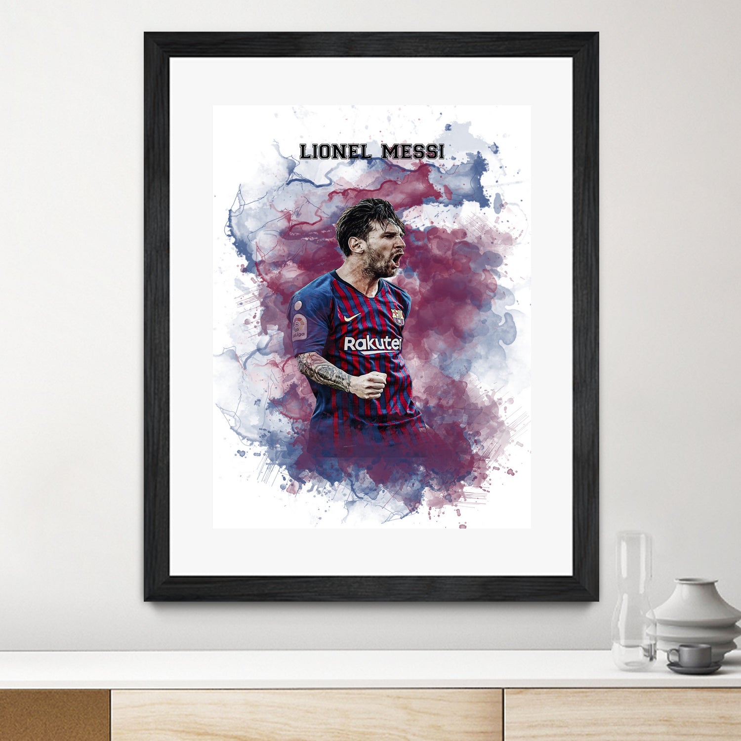 Lionel Messi Watercolor by Septiyan Nugroho on GIANT ART - white digital painting