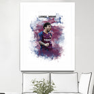 Lionel Messi Watercolor by Septiyan Nugroho on GIANT ART - white digital painting