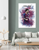 Lionel Messi Watercolor by Septiyan Nugroho on GIANT ART - white digital painting