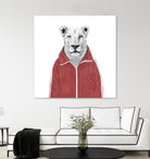 Sporty lion by Solti Balázs on GIANT ART - red digital painting