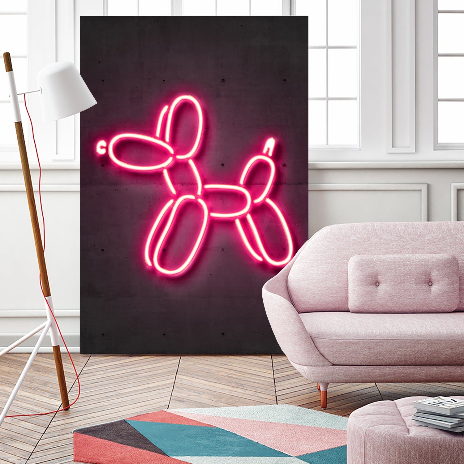 Balloon dog by Octavian Mihai Mielu on GIANT ART - pink 3d art