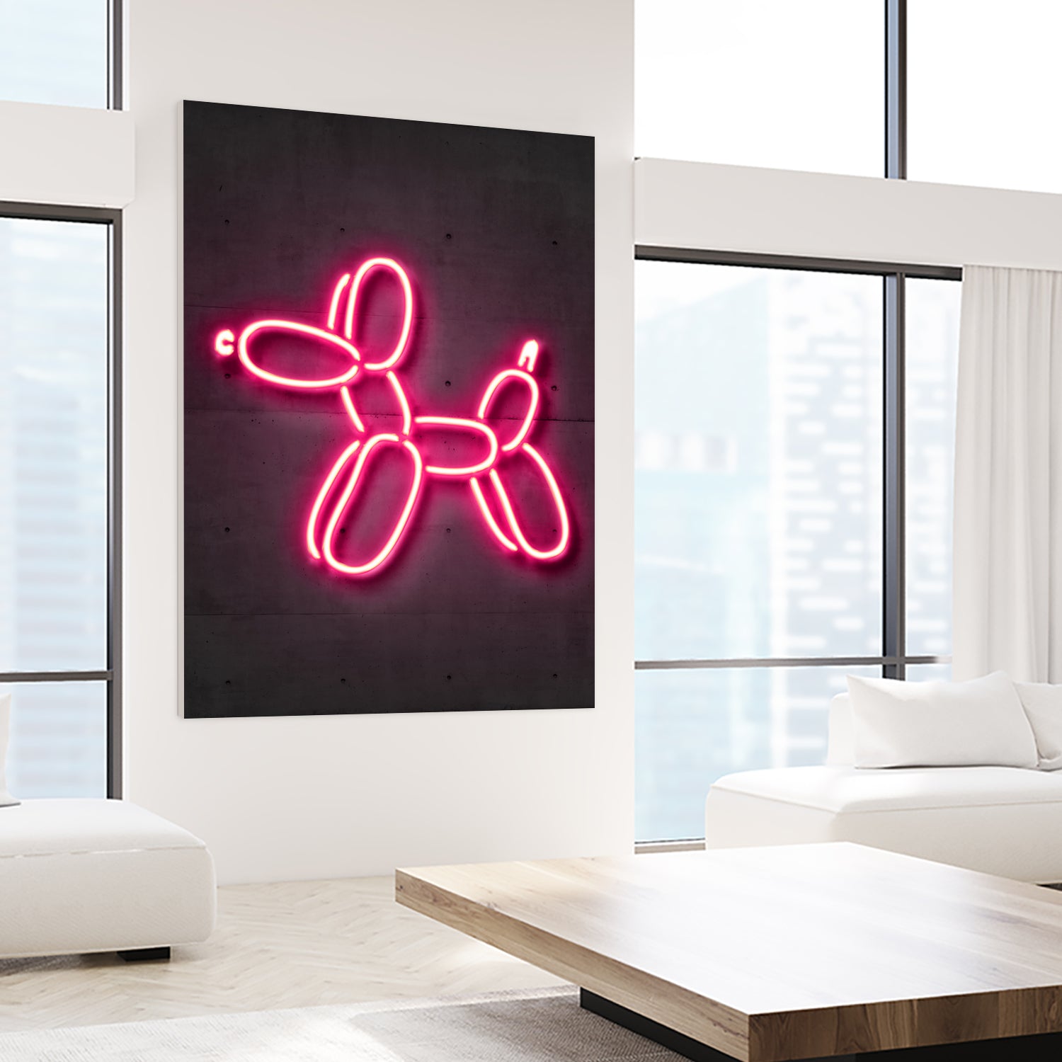 Balloon dog by Octavian Mihai Mielu on GIANT ART - pink 3d art