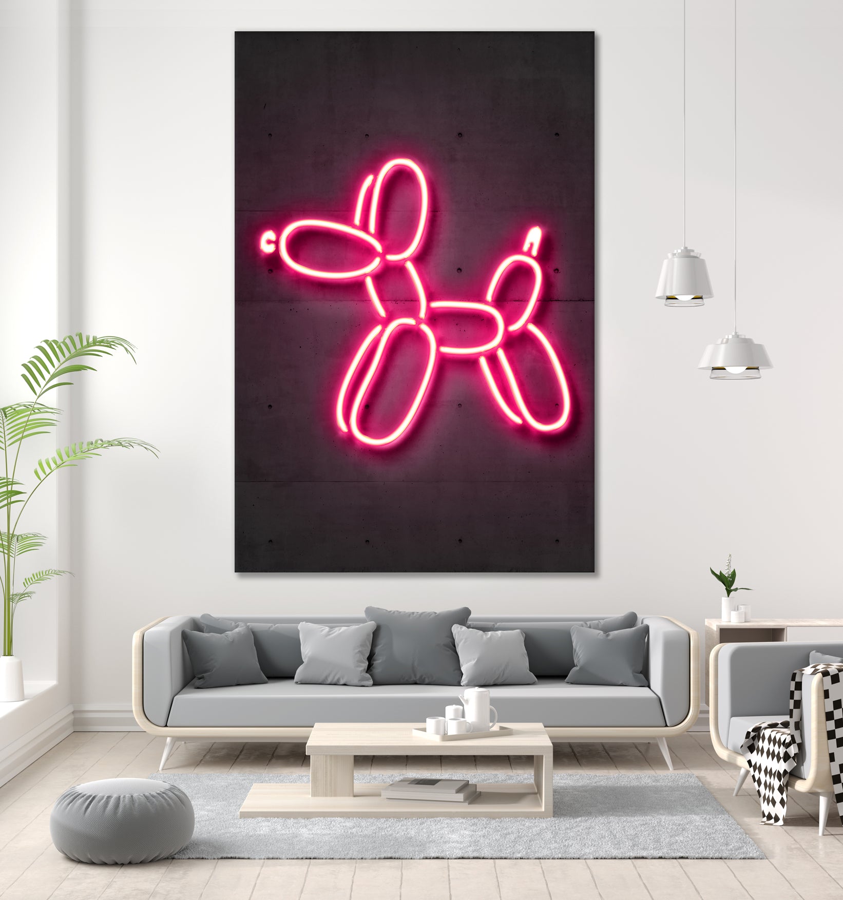 Balloon dog by Octavian Mihai Mielu on GIANT ART - pink 3d art