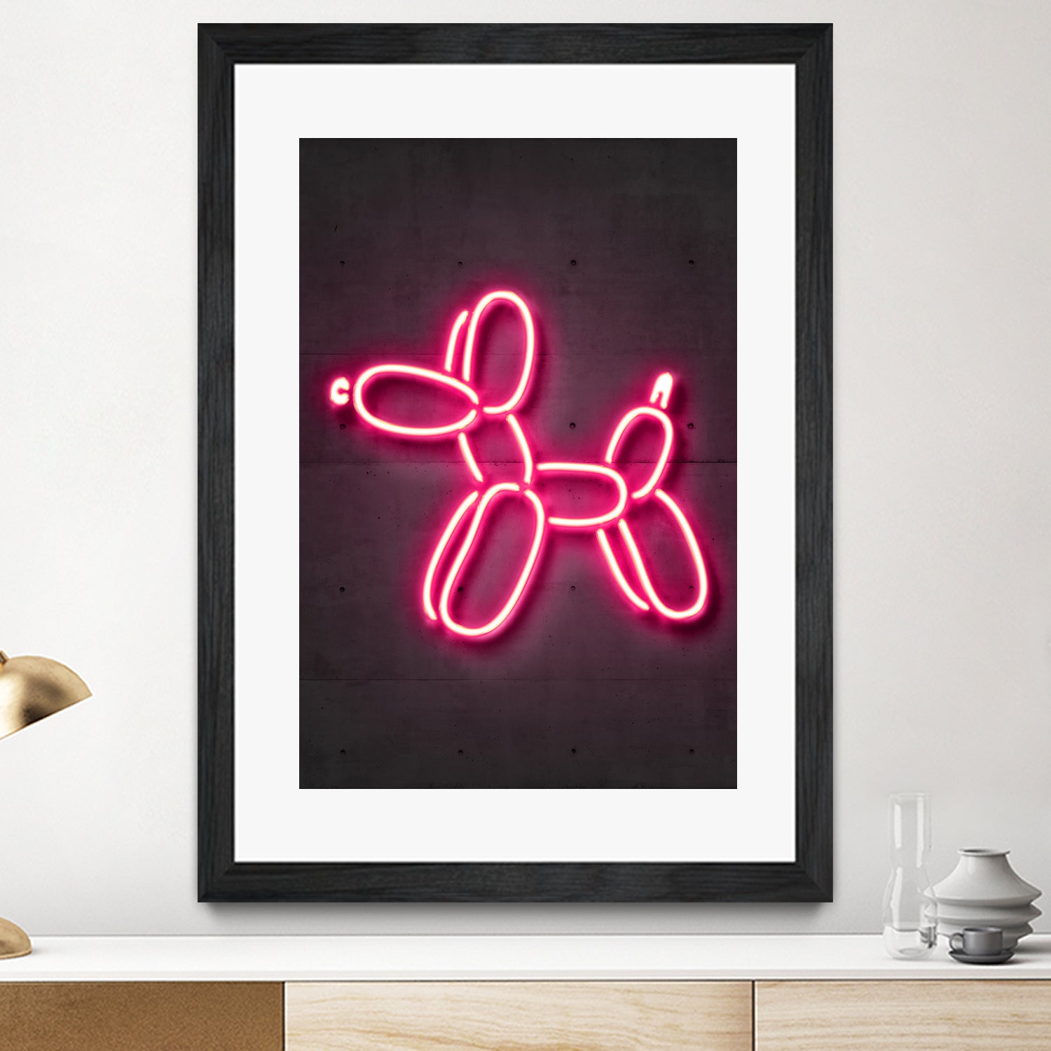 Balloon dog by Octavian Mihai Mielu on GIANT ART - pink 3d art