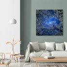 Moonlight Trees by Igor Zenin on GIANT ART - blue digital painting