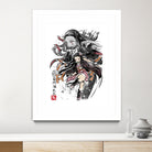 Demon Nezuko sumi-e by Antonio Camarena on GIANT ART - white digital painting