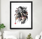 Demon Nezuko sumi-e by Antonio Camarena on GIANT ART - white digital painting