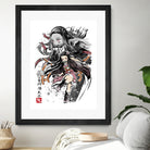 Demon Nezuko sumi-e by Antonio Camarena on GIANT ART - white digital painting