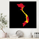 Vietnam Flag Map Drawing Line Art by erwin saputra on GIANT ART - white digital drawing