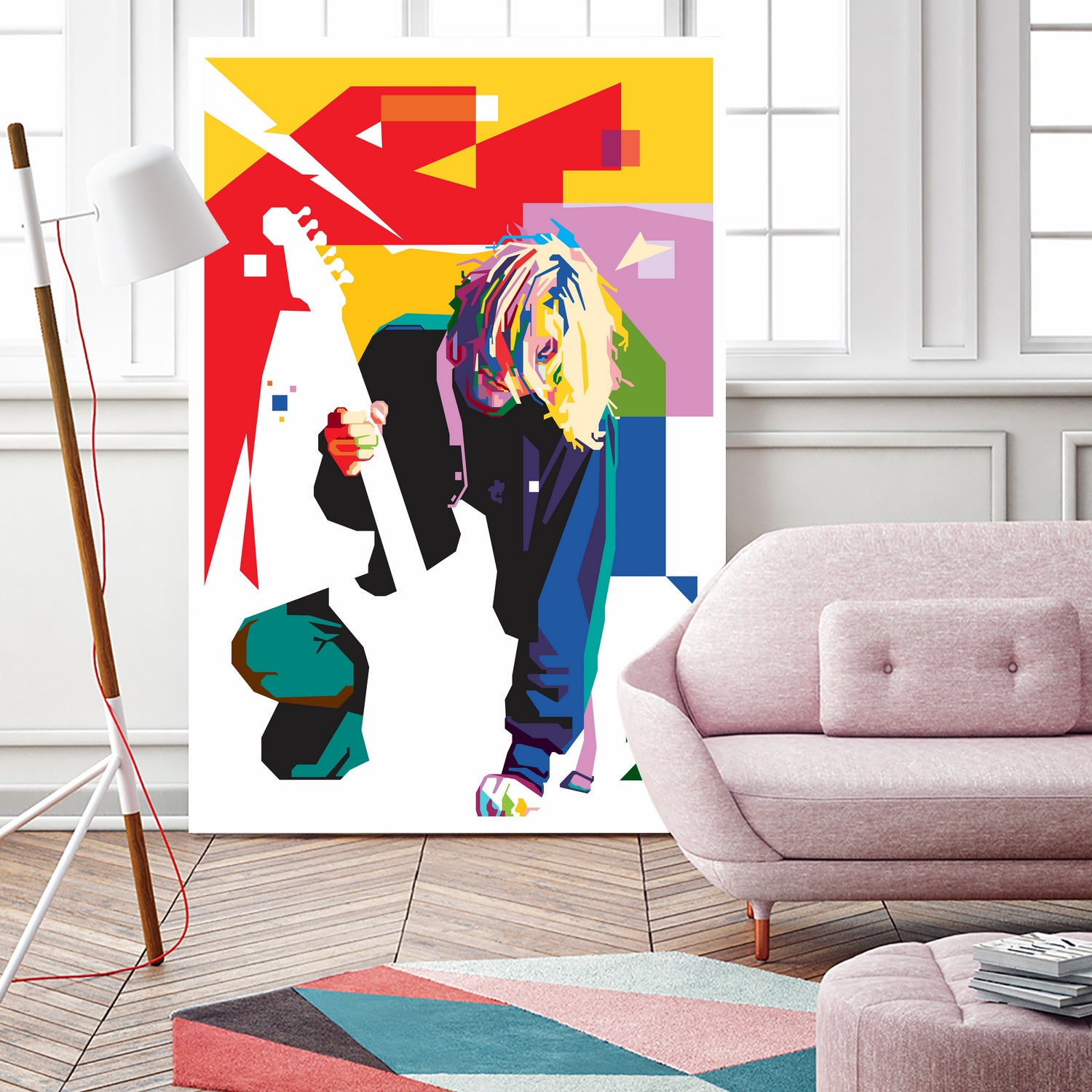 Kurt Cobain in WPAP Art by fajar gunawan on GIANT ART - white digital drawing