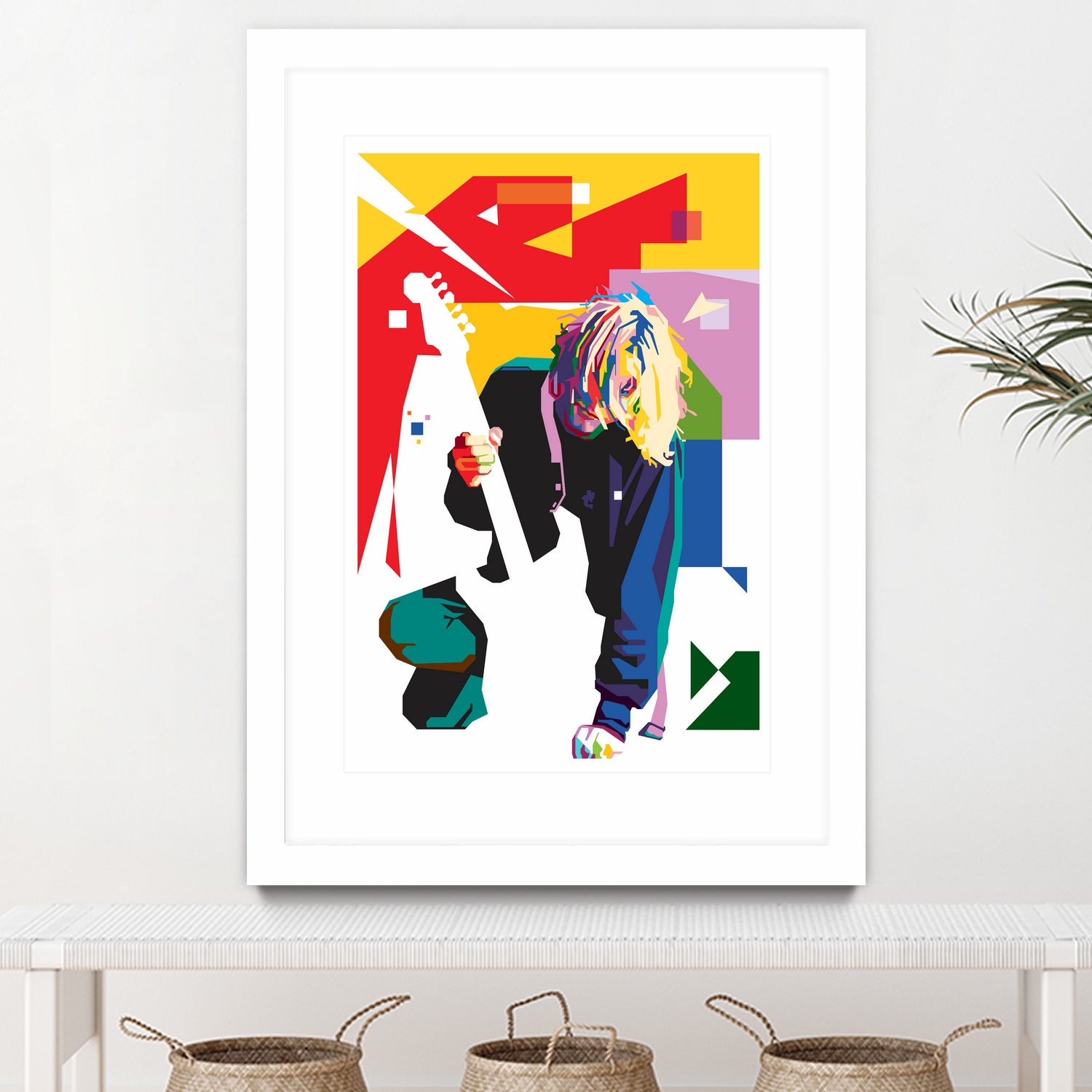 Kurt Cobain in WPAP Art by fajar gunawan on GIANT ART - white digital drawing