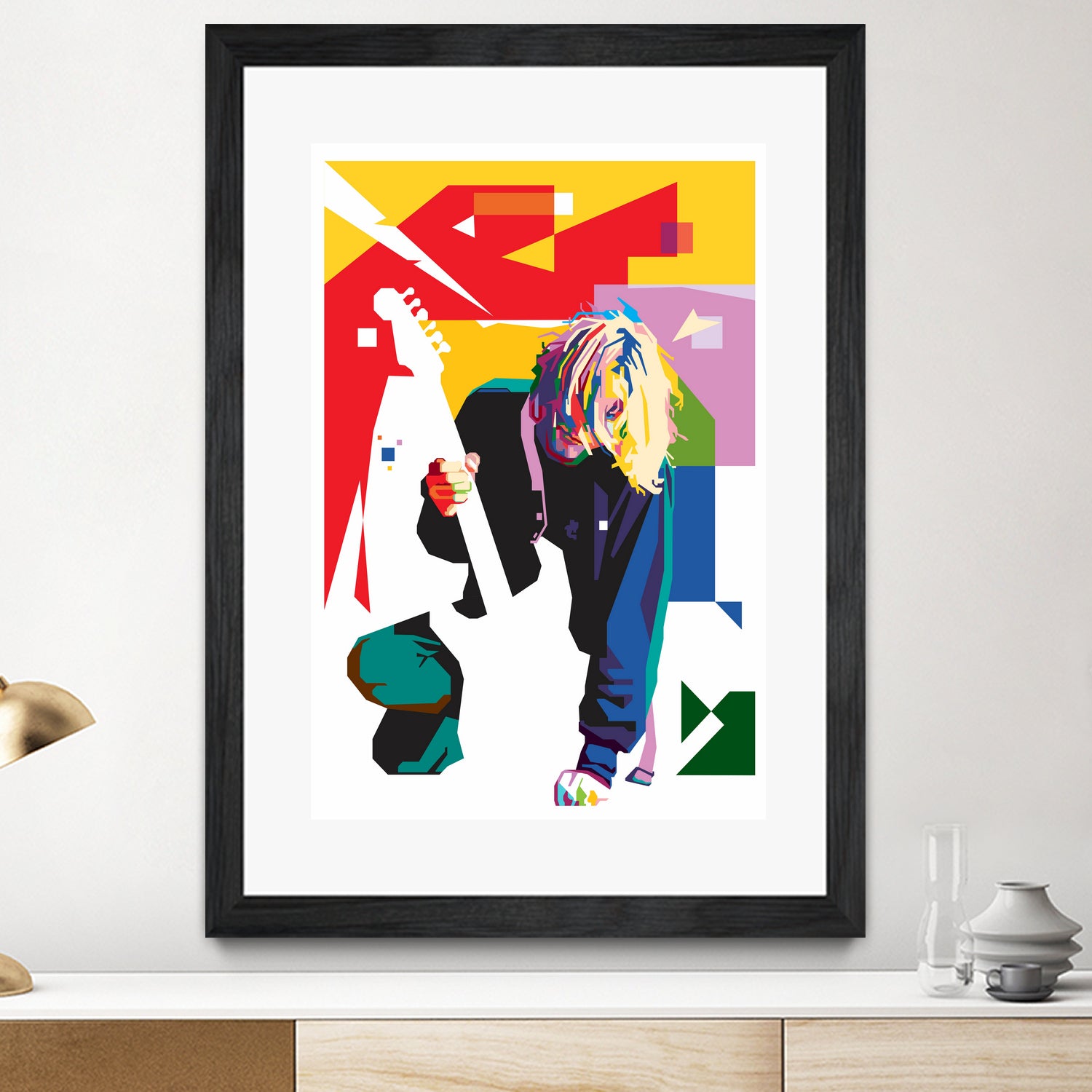 Kurt Cobain in WPAP Art by fajar gunawan on GIANT ART - white digital drawing