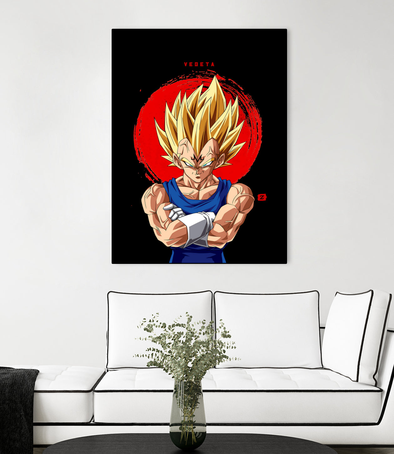 vegeta  pop art illustration by Nafiatul Waqi'ah on GIANT ART - blue digital painting