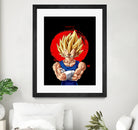 vegeta  pop art illustration by Nafiatul Waqi'ah on GIANT ART - blue digital painting