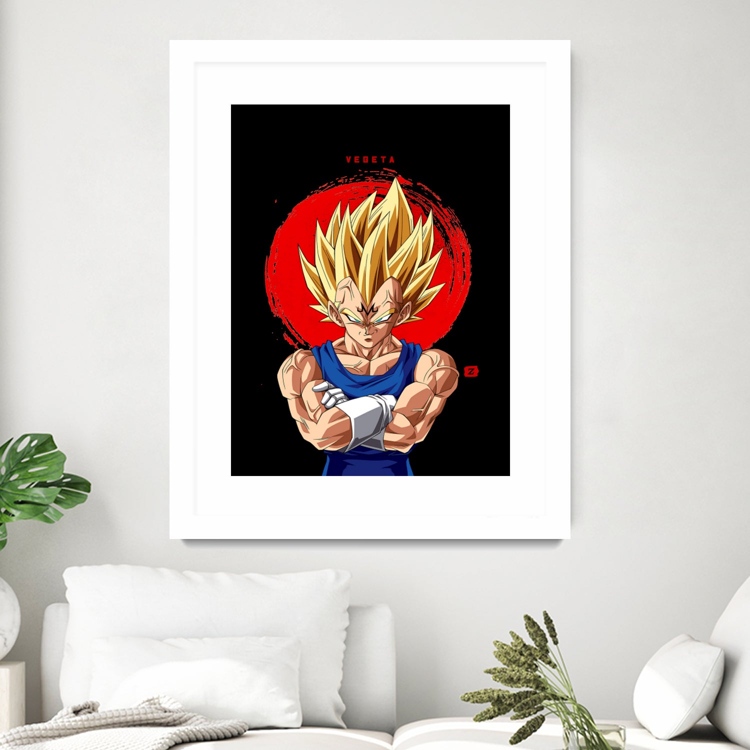 vegeta  pop art illustration by Nafiatul Waqi'ah on GIANT ART - blue digital painting