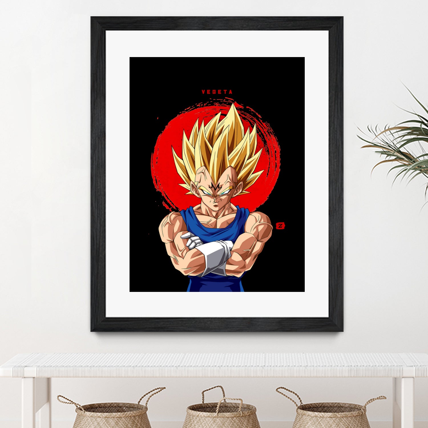 vegeta  pop art illustration by Nafiatul Waqi'ah on GIANT ART - blue digital painting