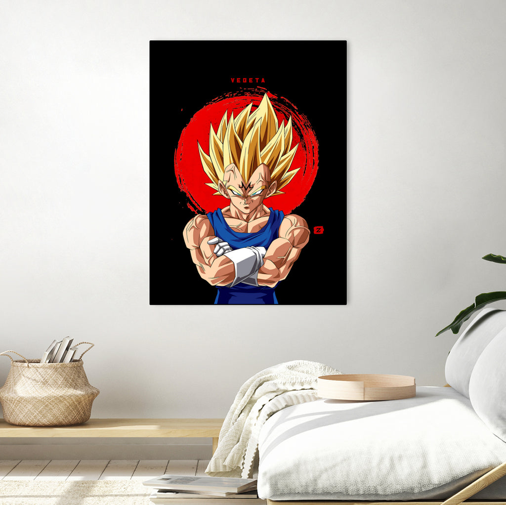 vegeta  pop art illustration by Nafiatul Waqi'ah on GIANT ART - blue digital painting