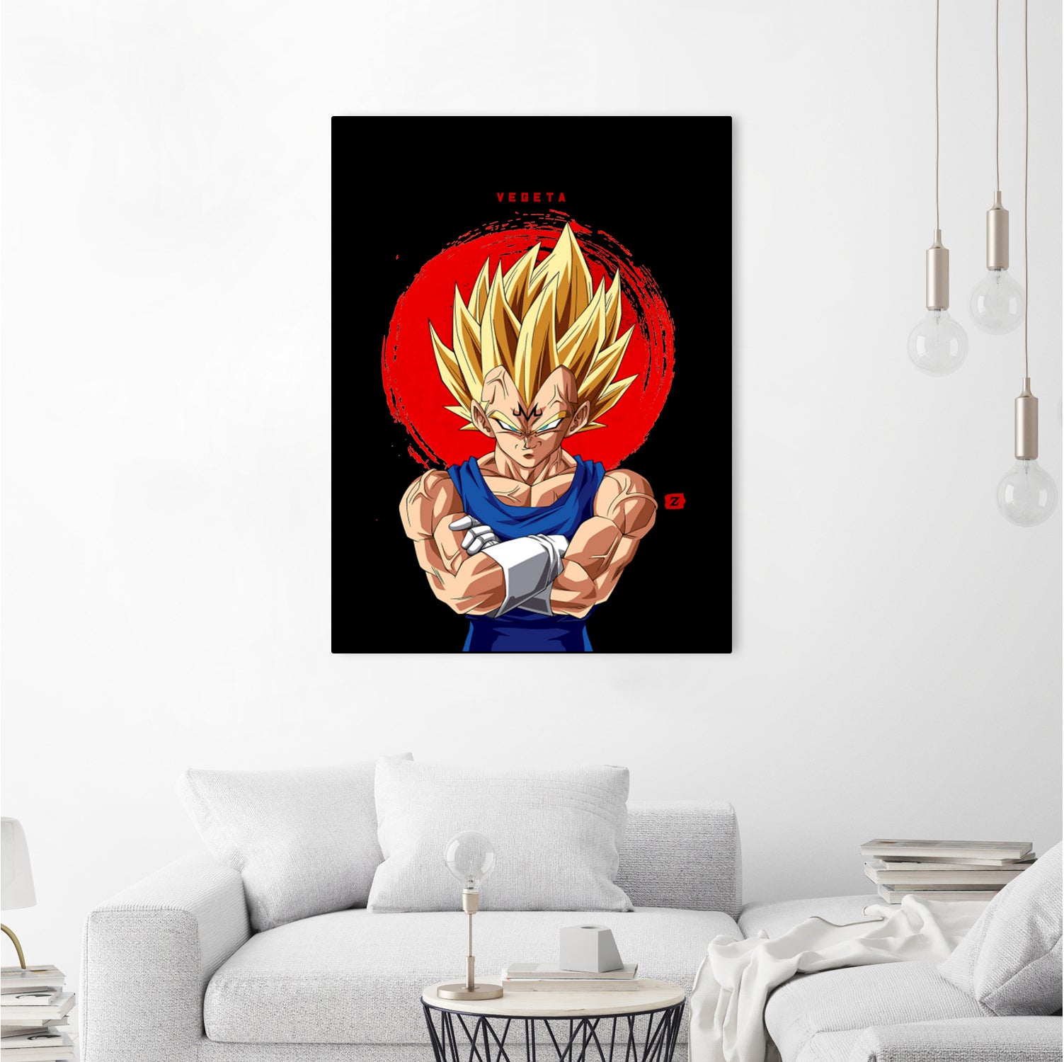 vegeta  pop art illustration by Nafiatul Waqi'ah on GIANT ART - blue digital painting