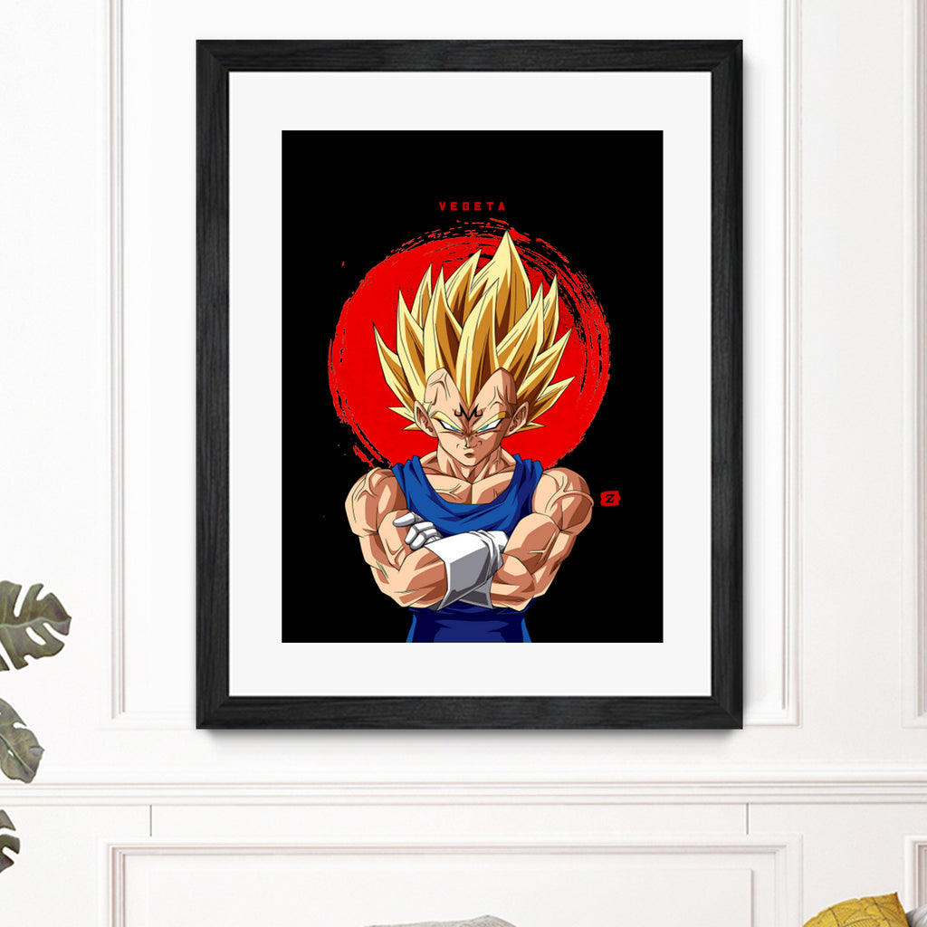 vegeta  pop art illustration by Nafiatul Waqi'ah on GIANT ART - blue digital painting