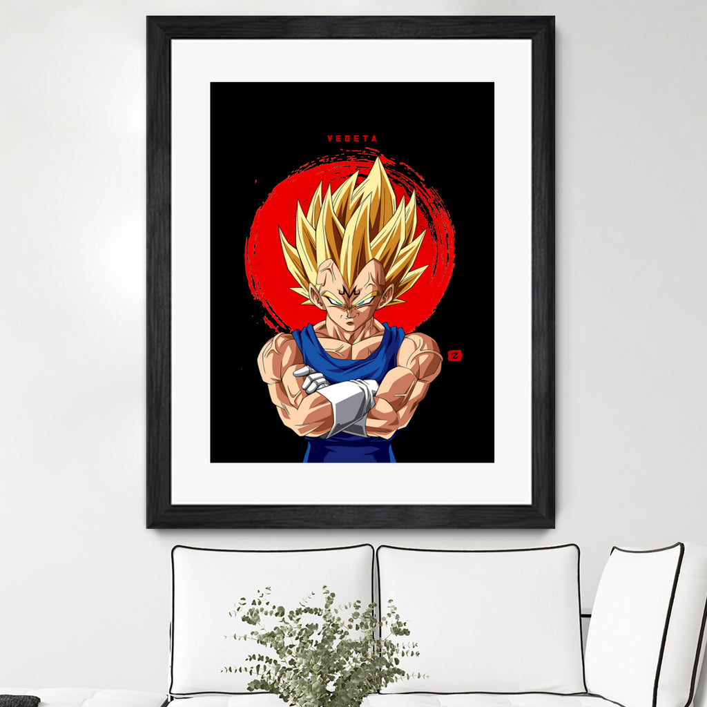 vegeta  pop art illustration by Nafiatul Waqi'ah on GIANT ART - blue digital painting