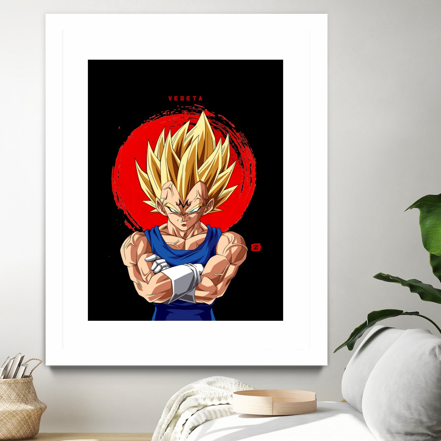 vegeta  pop art illustration by Nafiatul Waqi'ah on GIANT ART - blue digital painting