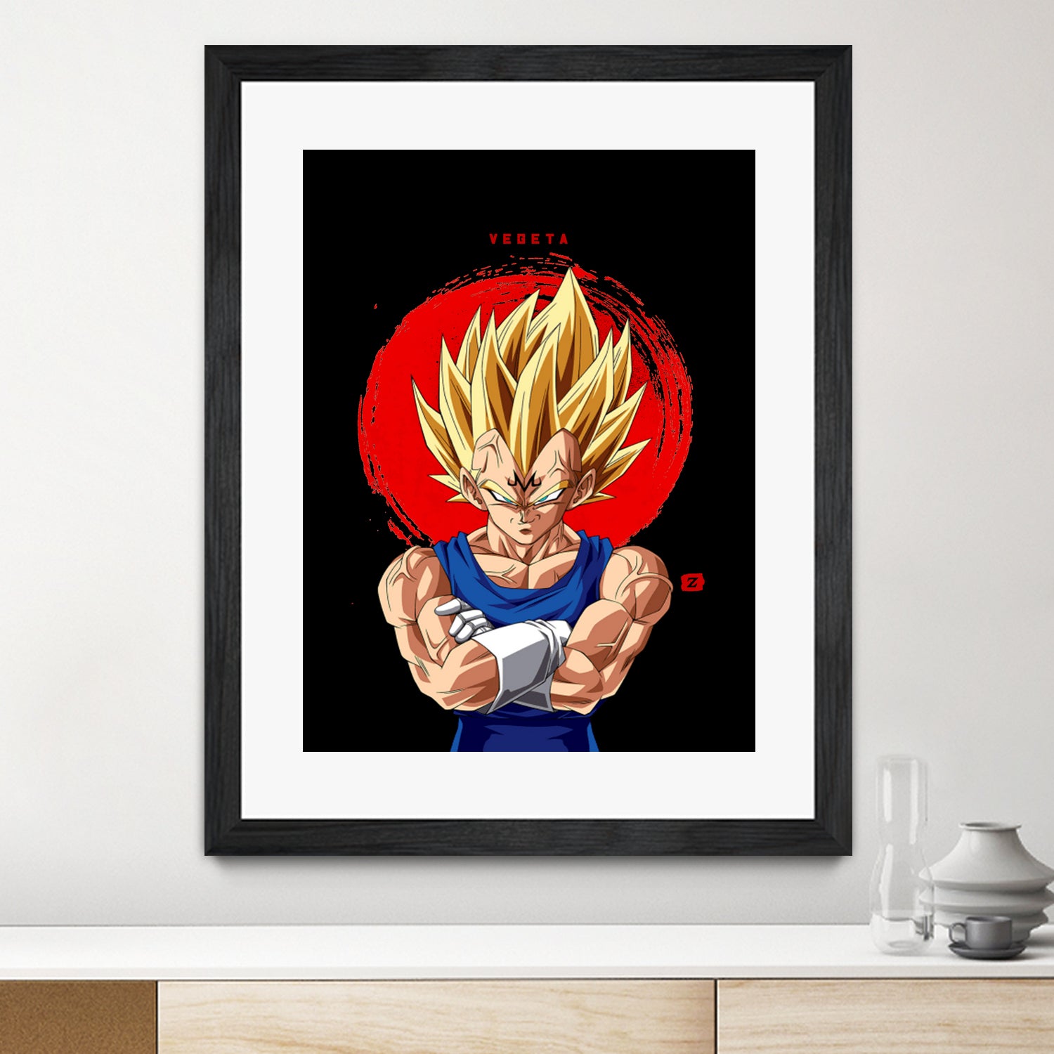 vegeta  pop art illustration by Nafiatul Waqi'ah on GIANT ART - blue digital painting