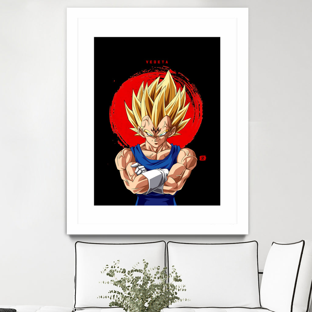 vegeta  pop art illustration by Nafiatul Waqi'ah on GIANT ART - blue digital painting