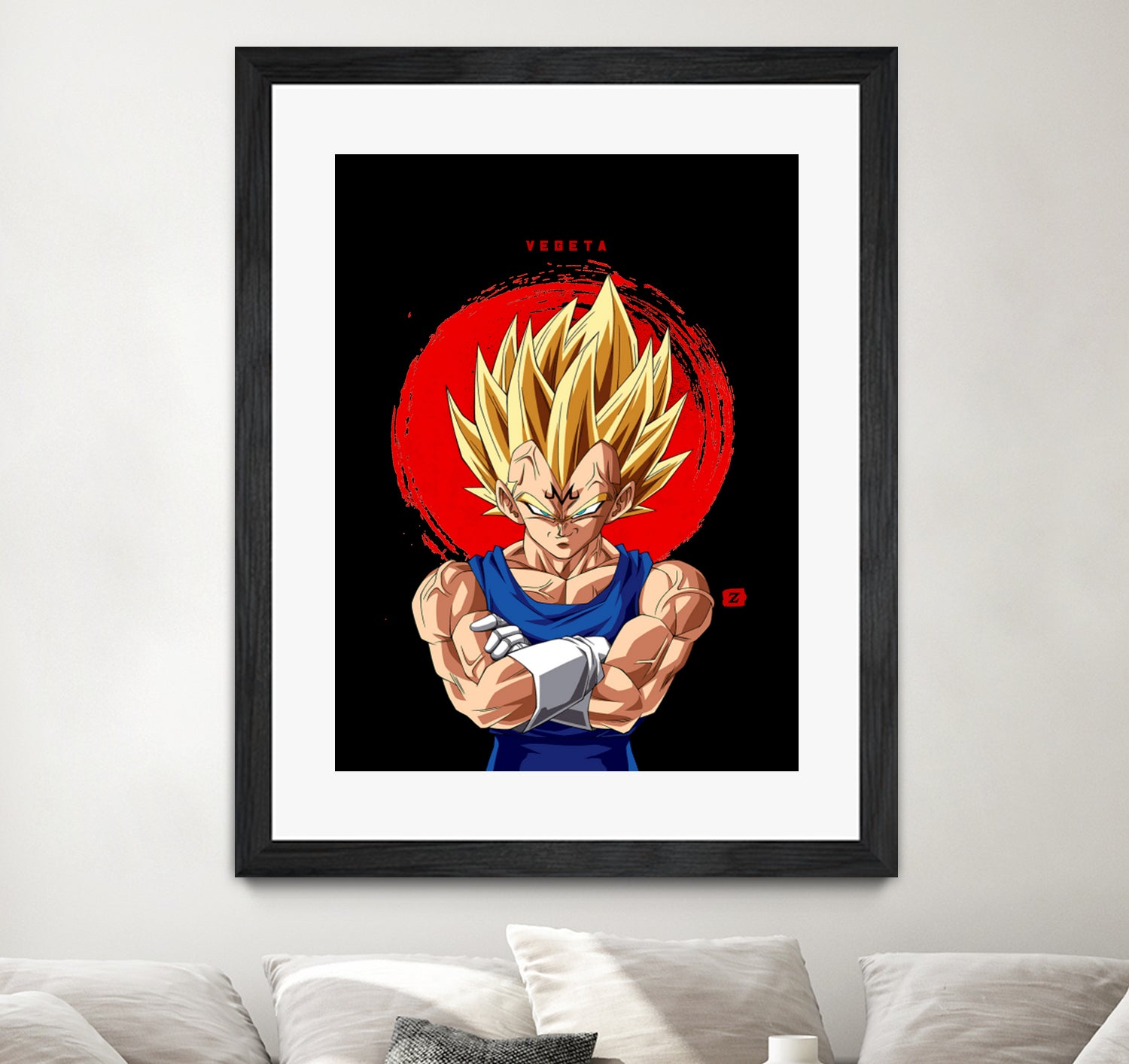 vegeta  pop art illustration by Nafiatul Waqi'ah on GIANT ART - blue digital painting