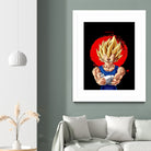 vegeta  pop art illustration by Nafiatul Waqi'ah on GIANT ART - blue digital painting