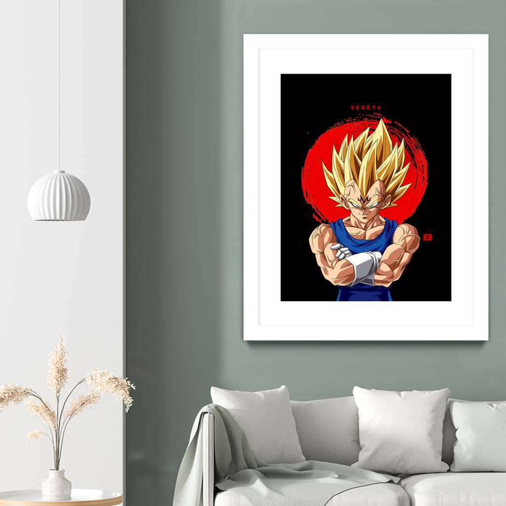 vegeta  pop art illustration by Nafiatul Waqi'ah on GIANT ART - blue digital painting