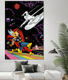 Marvel: Thor vs The Silver Surfer by Dan Avenell on GIANT ART - black digital painting