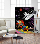 Marvel: Thor vs The Silver Surfer by Dan Avenell on GIANT ART - black digital painting