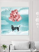 Dachshund Drift by Vin Zzep on GIANT ART - white digital drawing