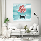 Dachshund Drift by Vin Zzep on GIANT ART - white digital drawing