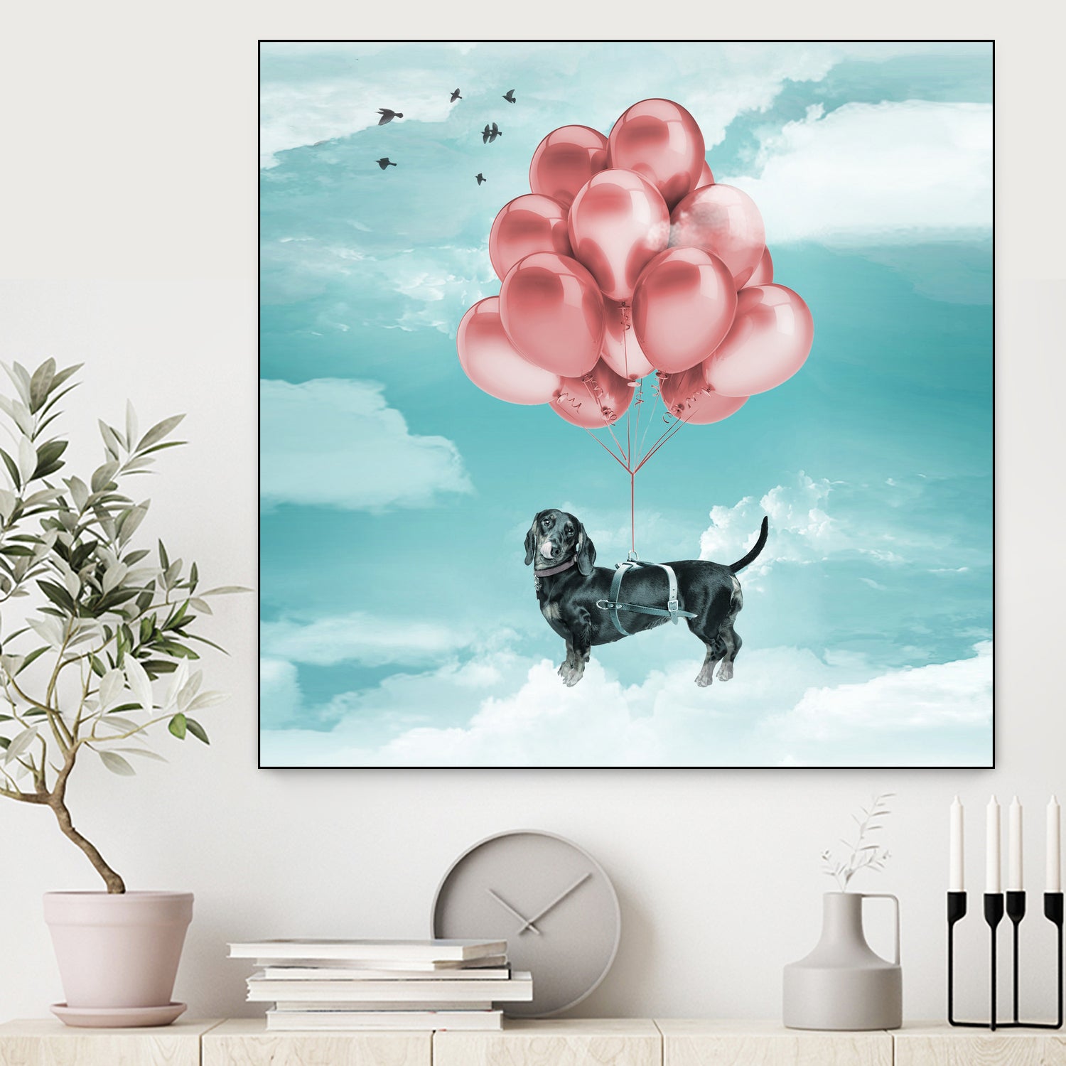 Dachshund Drift by Vin Zzep on GIANT ART - white digital drawing