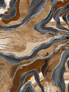 Earthy Marble Agate Silver Glitter Glam #1 (Faux Glitter) by Anita & Bella Jantz on GIANT ART - brown digital painting