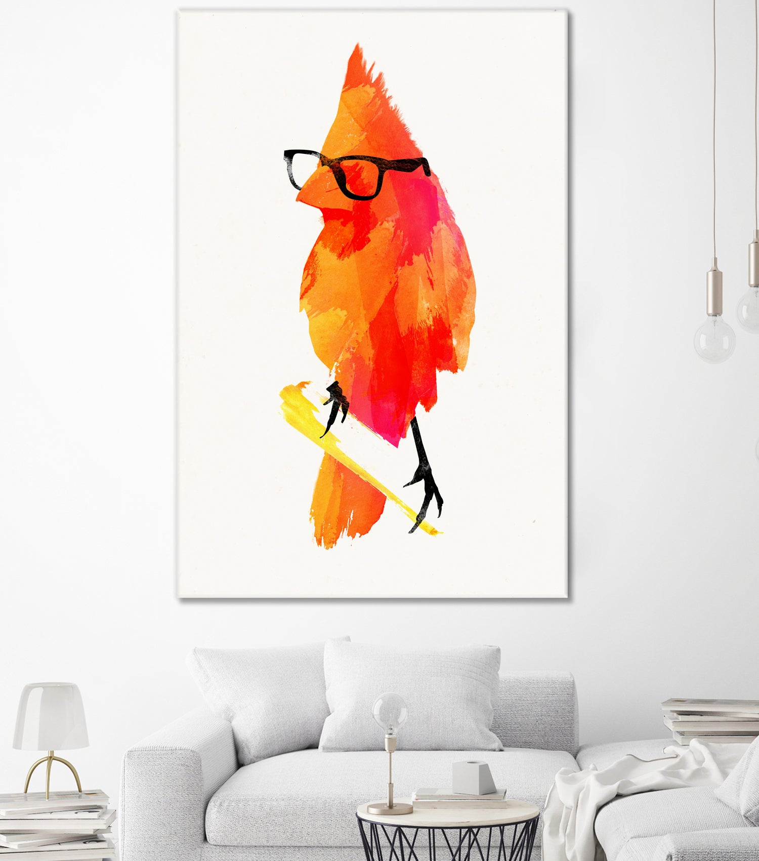 Punk bird by Robert Farkas on GIANT ART - red digital painting