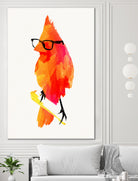 Punk bird by Robert Farkas on GIANT ART - red digital painting